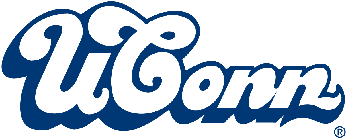 UConn Huskies 1995 Wordmark Logo iron on paper